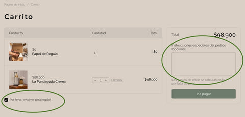 ¿CÓMO PUEDO ENVIAR UN PRODUCTO PARA REGALO?