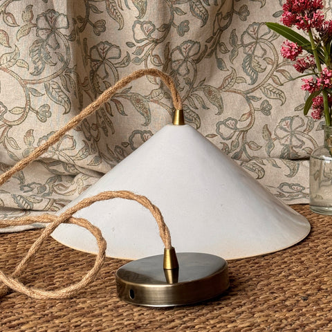 Lámpara Mistral Blanca yute