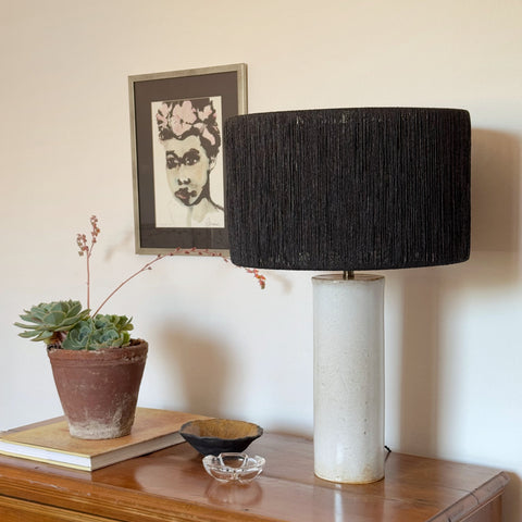 Lámpara Puelche Blanca & Rafia