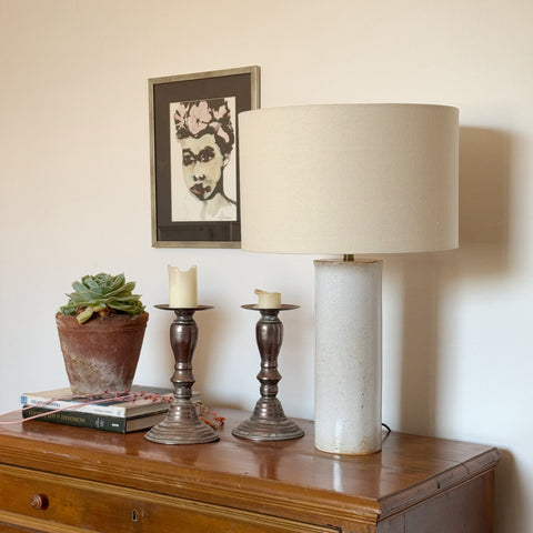 Lámpara Puelche Blanca & Tela