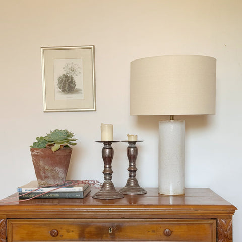 Lámpara Puelche Blanca & Tela