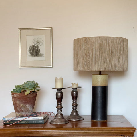 Lámpara Puelche Negra Crema & Yute