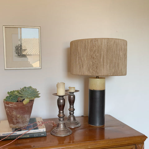 Lámpara Puelche Negra Crema & Yute