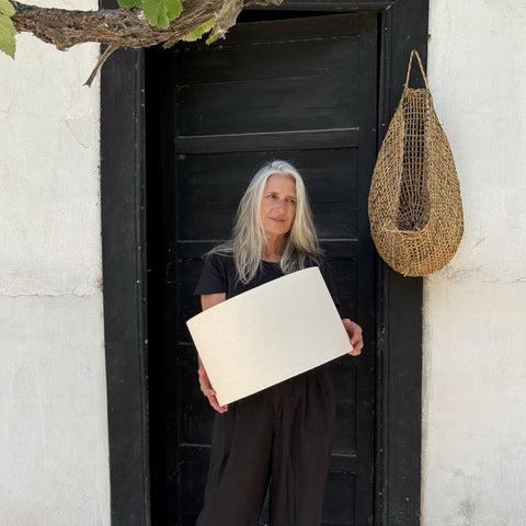 Pantalla Tela Blanco Crudo